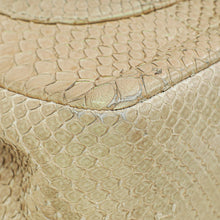 Chanel Pearl Beige Python CC Classic Double Flap Jumbo Bag