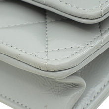 Chanel Grey CC Shiny Wallet On Chain