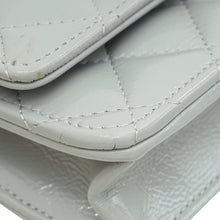 Chanel Grey CC Shiny Wallet On Chain