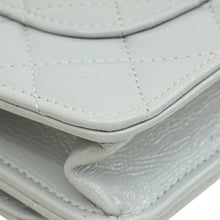 Chanel Grey CC Shiny Wallet On Chain
