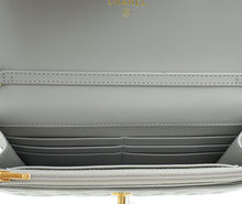 Chanel Grey CC Shiny Wallet On Chain