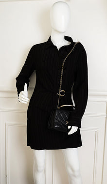 Chanel Black CC Top Handle Envelope Flap Bag
