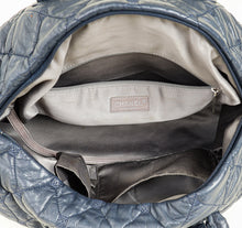 Chanel Indigo Blue CC Quilted Hidden Chain Bowler Bag