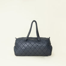 Chanel Indigo Blue CC Quilted Hidden Chain Bowler Bag