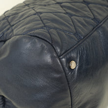 Chanel Indigo Blue CC Quilted Hidden Chain Bowler Bag