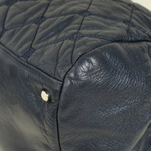 Chanel Indigo Blue CC Quilted Hidden Chain Bowler Bag