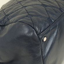 Chanel Indigo Blue CC Quilted Hidden Chain Bowler Bag