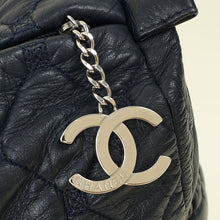 Chanel Indigo Blue CC Quilted Hidden Chain Bowler Bag
