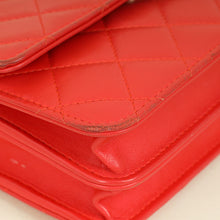 Chanel Red Square Wallet on Chain