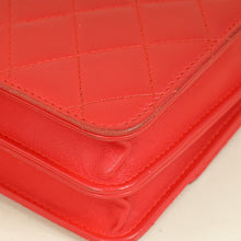 Chanel Red Square Wallet on Chain