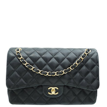Chanel Black CC Classic Double Flap Jumbo Bag