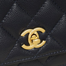 Chanel Navy Blue CC Top Handle Wallet On Chain
