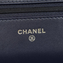 Chanel Navy Blue CC Top Handle Wallet On Chain