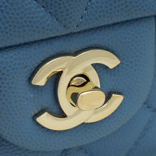 Chanel Blue CC Classic Double Flap Medium Bag