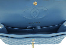 Chanel Blue CC Classic Double Flap Medium Bag