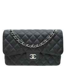 Chanel Black CC Classic Double Flap Jumbo Bag