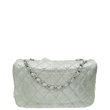 Chanel Metallic Silver Aged Ice Cube On the Rocks Flap Bag