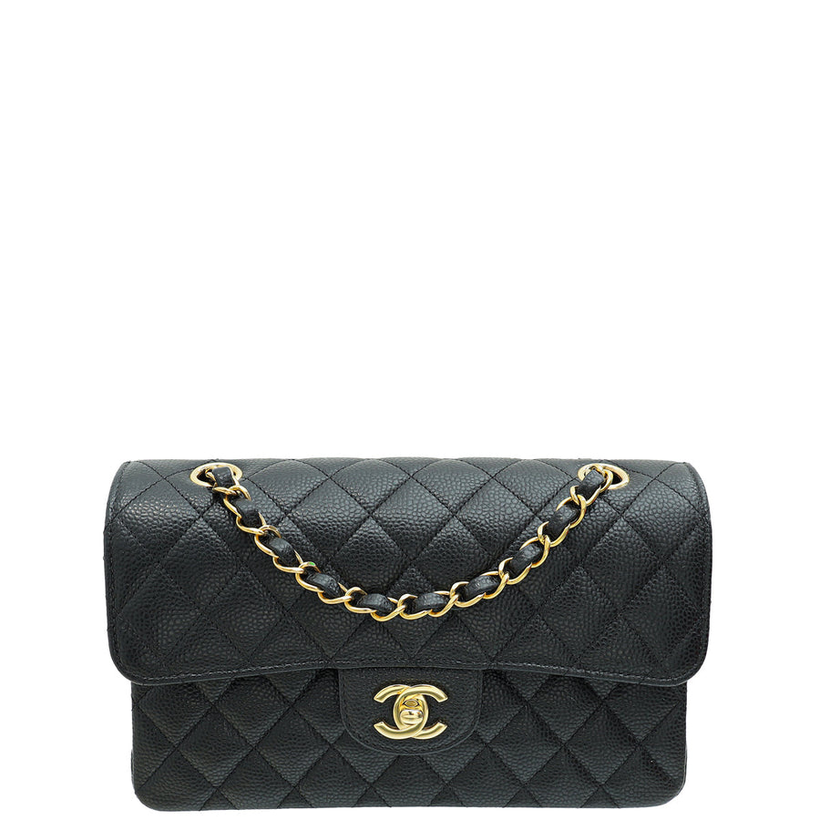 Chanel Black CC Classic Double Flap Small Bag