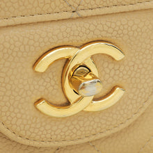Chanel Beige CC Classic Double Flap Jumbo Bag