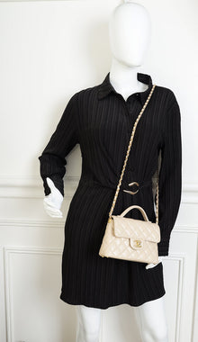 Chanel Beige Top Handle Small Flap Bag