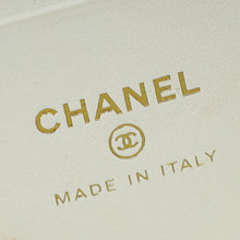 Chanel White CC Quilted Top Handle Slim Vanity With Chain