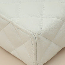 Chanel White CC Quilted Top Handle Slim Vanity With Chain