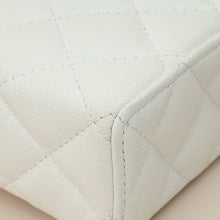Chanel White CC Quilted Top Handle Slim Vanity With Chain