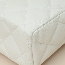 Chanel White CC Quilted Top Handle Slim Vanity With Chain