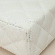Chanel White CC Quilted Top Handle Slim Vanity With Chain