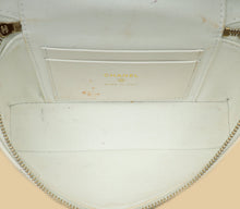 Chanel White CC Quilted Top Handle Slim Vanity With Chain