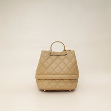 Chanel Beige CC Rolled Up Drawstring Bucket Bag