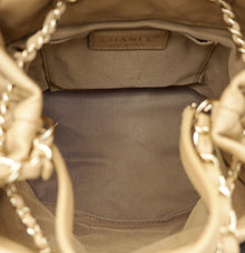 Chanel Beige CC Rolled Up Drawstring Bucket Bag