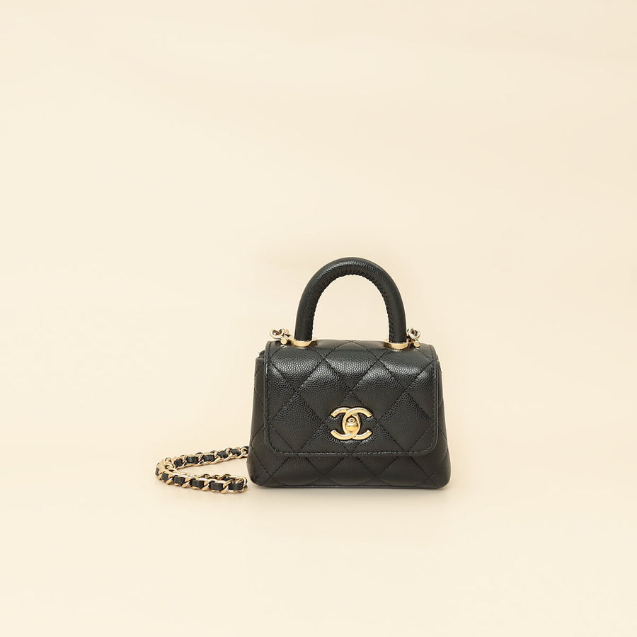 Chanel Black Nano Coco Handle Bag