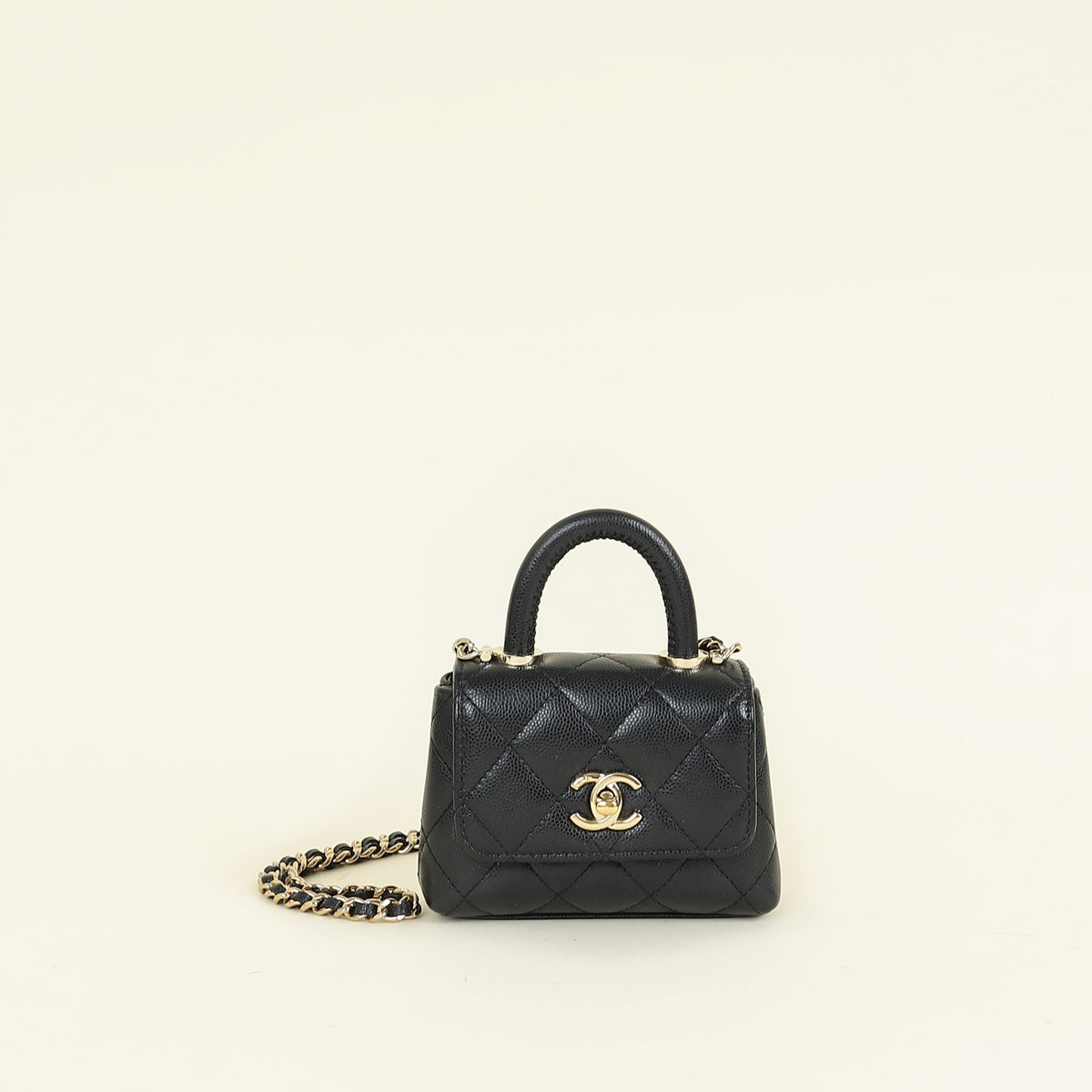 Chanel Black Nano Coco Handle Bag