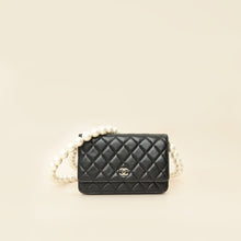 Chanel Black Maxi Pearls Wallet on Chain