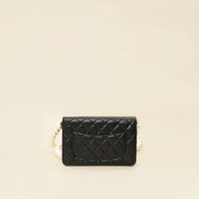 Chanel Black Maxi Pearls Wallet on Chain