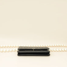 Chanel Black Maxi Pearls Wallet on Chain