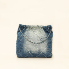Chanel Blue Denim Chanel 22 Small Bag