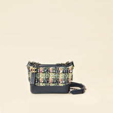 Chanel Navy Multicolor Tweed Gabrielle Hobo Small Bag