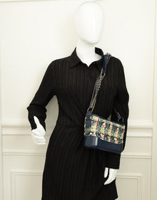 Chanel Navy Multicolor Tweed Gabrielle Hobo Small Bag