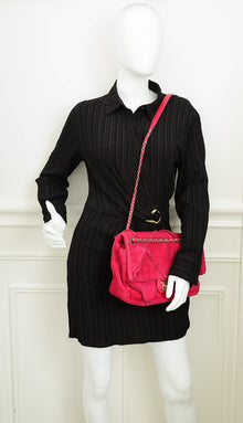 Chanel Fuchsia Diamond Fringe Flap Bag