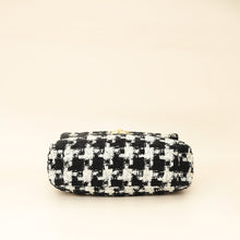 Chanel Bicolor Tweed Ribbon Houndstooth Chanel 19 Small Bag
