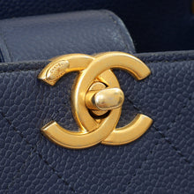 Chanel Navy Blue CC Shopping Tote Bag