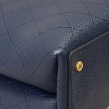 Chanel Navy Blue CC Shopping Tote Bag