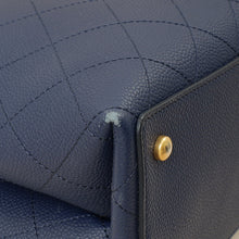 Chanel Navy Blue CC Shopping Tote Bag