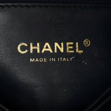 Chanel Navy Lizard Embossed Coco Handle Small Bag