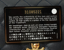 Chanel Navy Lizard Embossed Coco Handle Small Bag