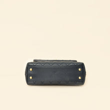 Chanel Navy Lizard Embossed Coco Handle Small Bag