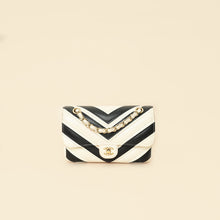 Chanel Bicolor Chevron Stitched Mini Flap Bag