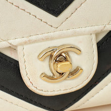 Chanel Bicolor Chevron Stitched Mini Flap Bag